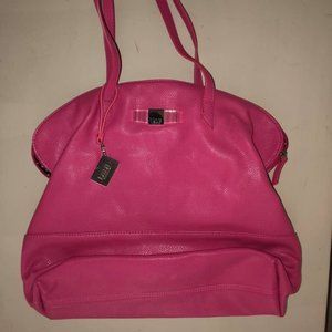 LULU Handbag/Shoulder Bag - Pink with polka dots